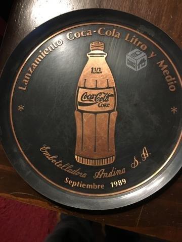 Plato bronce Coca Cola