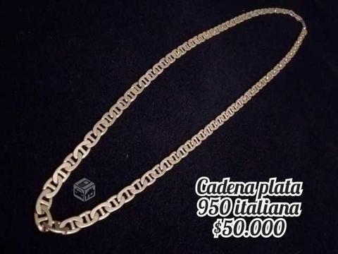 Cadena de plata 950 italiana 300gr