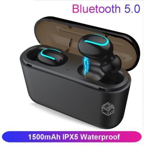 Audífonos Bluetooth 5,0 TWS-TQ32 2func bateria ext