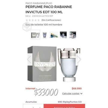 Perfumes Paco rabanne y Carolina Herrera