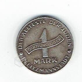 Moneda del Ghetto de Varsovia, 1 marco (repro)