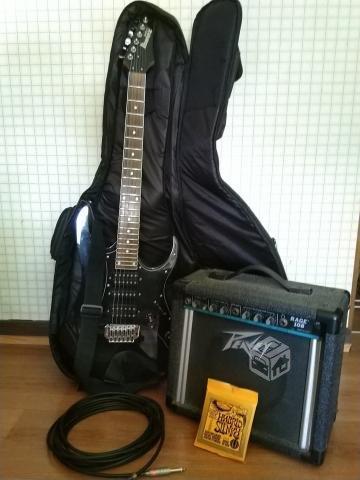 Guitarra Ibanez + Amplificador y accesorios