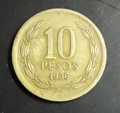 Monedas 1986 delgada y 1985