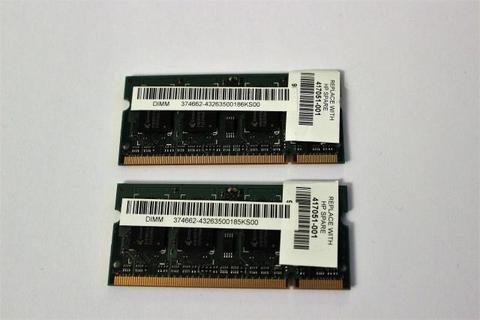 2 Memorias Ram Notebook DDR2 512MB (c/u) total 1gb