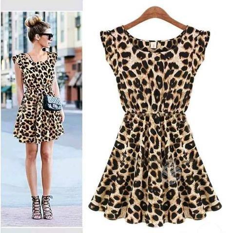 Vestido animal print