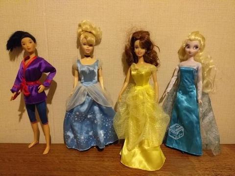 Barbie princesas disney pack 8 muñecas