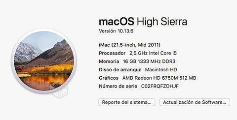 IMac i5 16GB RAM 500GB SSD - 2011