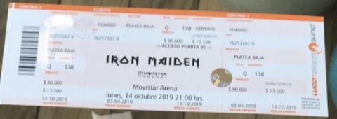 Ticket Iron Maiden