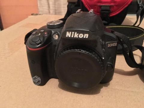 Cámara Nikon Reflex D3400 + Lente 18-55 Af-p Dx