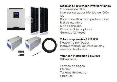 Paneles solares energía del sol