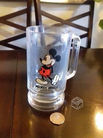 Jarra de vidrio macizo Mickey Mouse años 70