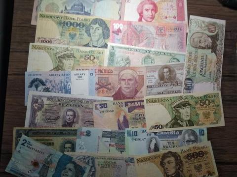 Lote de billetes del Mundo