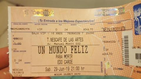 Entradas un mundo feliz para morir sabado 29
