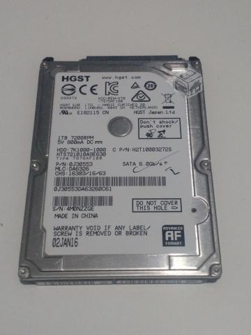 Disco duro HDD HGST 1TB 2,5