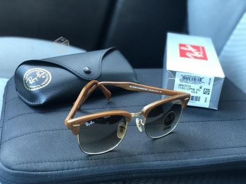 Ray-Ban originales Clubmaster Wood color madera