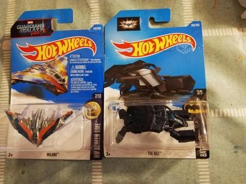 Vehiculos hot wheels naves peliculas comics