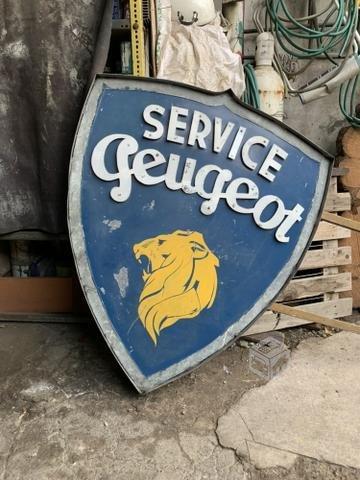 Antiguo letrero Servicio Peugeot