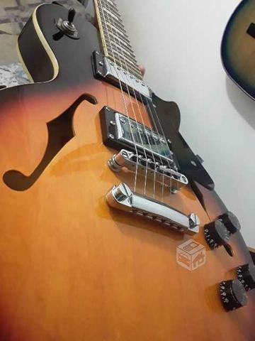 Guitarra semihollow maxtone modelo les paul