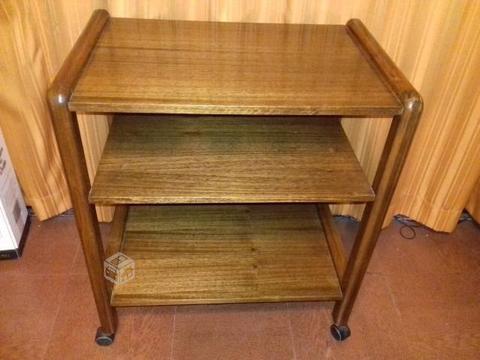 MUEBLE TV c/ruedas MADERA Firme años 90 IMPECABLE