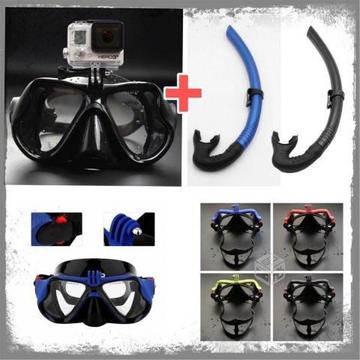 Set Snorkel - Mascara + tubo para camara deportiva