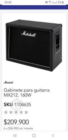 Gabinete guitarra eléctrica marshall 160 w