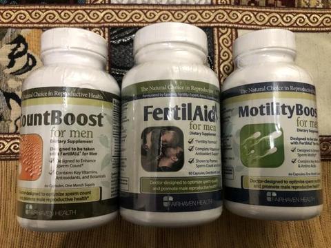FertilAid para hombres, motilityboost, countboost