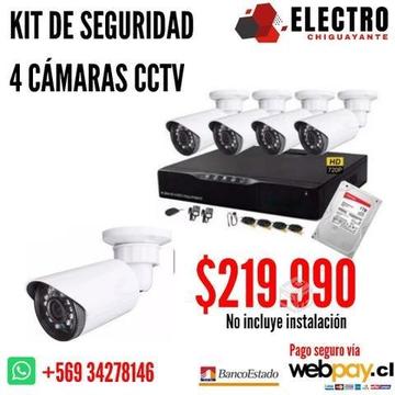 KIT DE SEGURIDAD 4 cámaras CCTV