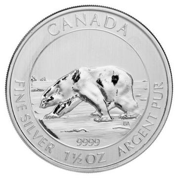 Moneda Plata Pura Canadá 1,5 onzas Oso Polar 2013