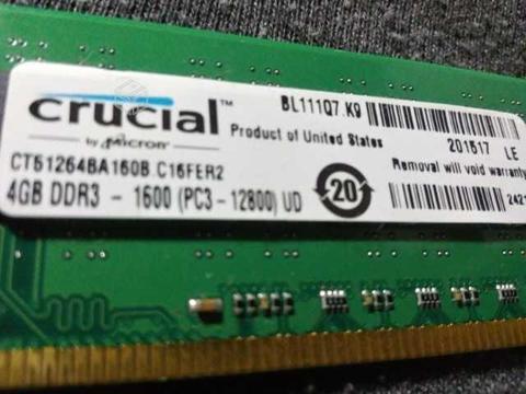 Memoria ram ddr3 4g dual chanel