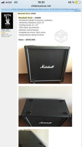 Marshall 1960 Lead 4x12 gabinete caja