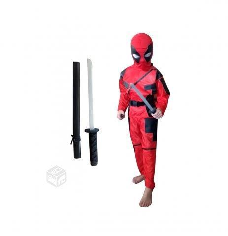 Disfraz Deadpool Capucha-máscara y espada ninja
