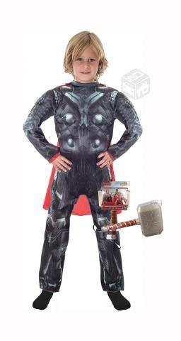 Disfraz Thor Con Musculos Original Con Martillo