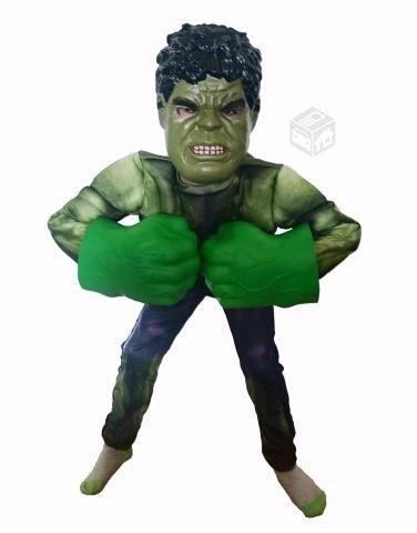 Disfraz Hulk con Musculos Original Marvell + Puños