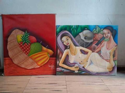 Cuadros, pinturas al óleo traídas de Haití
