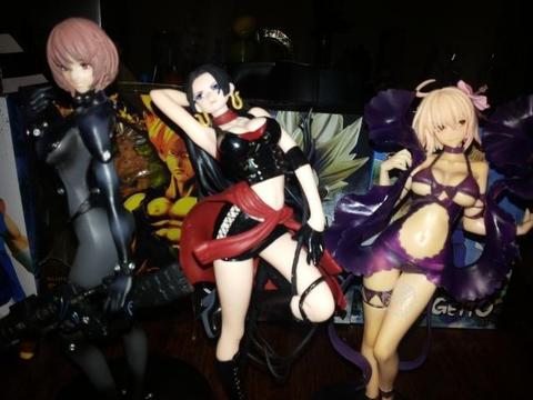 Trio de waifus figuras