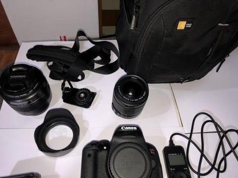 Canon t5i + accesorios + lentes